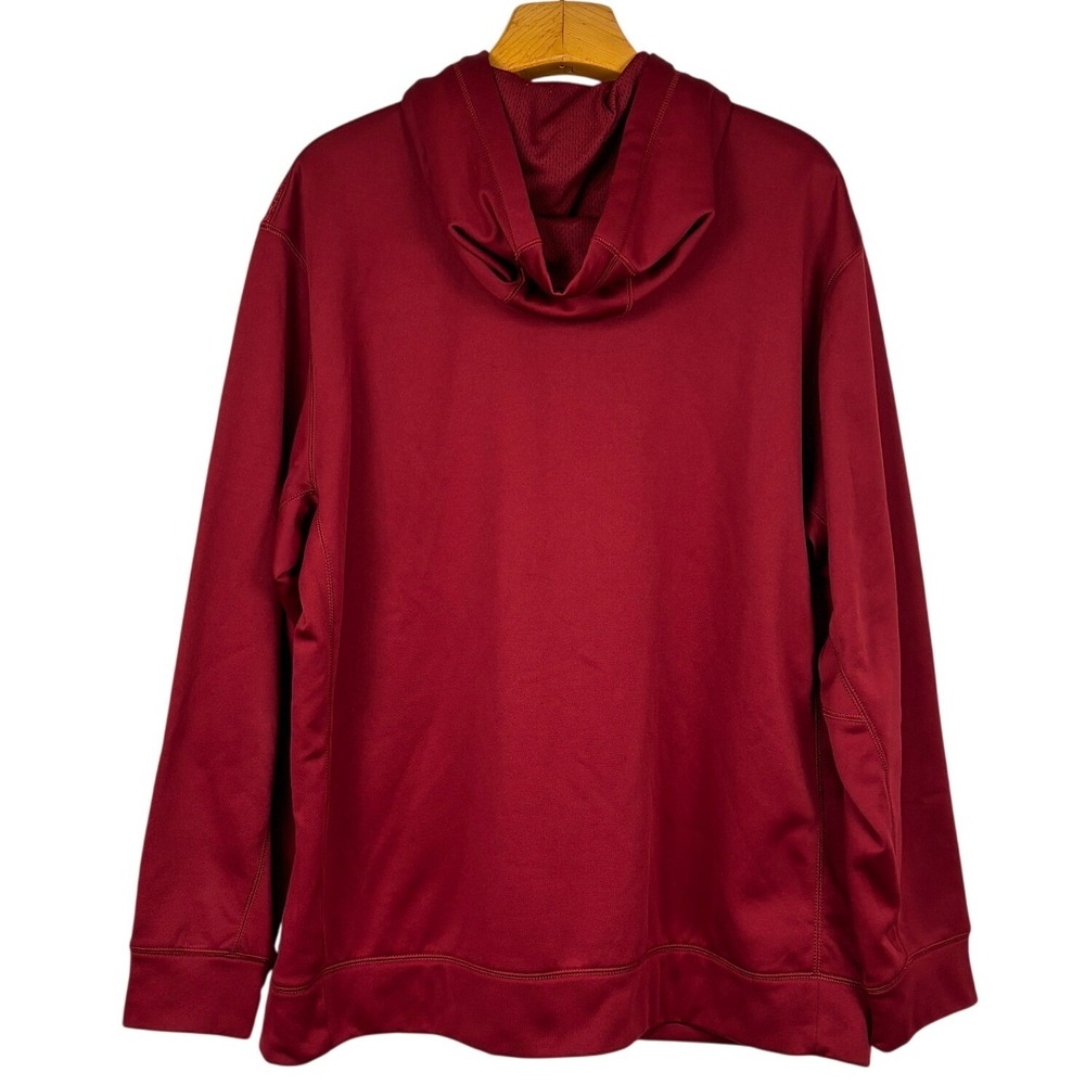 Nike Therma-FIT Full Zip Hoodie Maroon Geometric Pattern Mens XXL Athletic - Picture 3 of 14